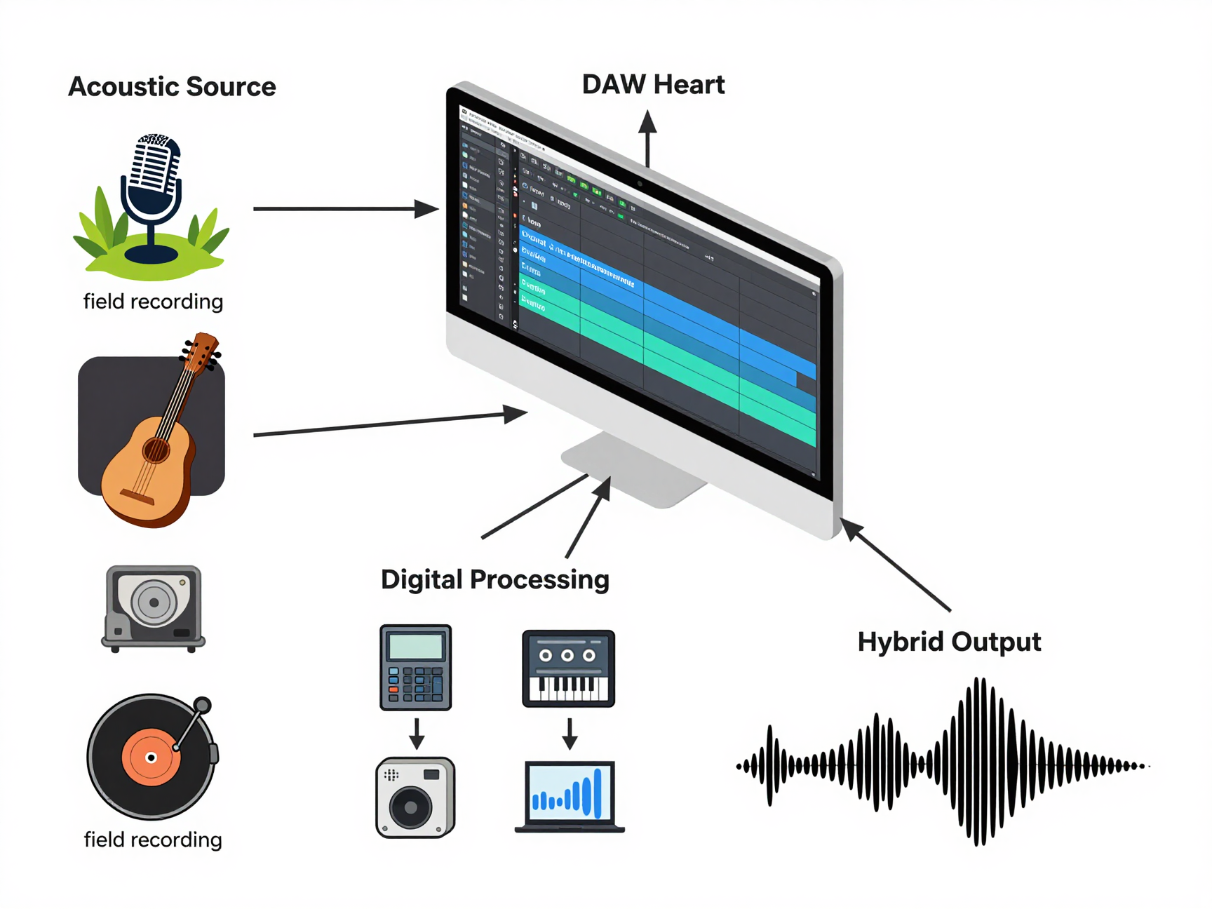 Il workflow ibrido: dove l'acustico incontra il digitale