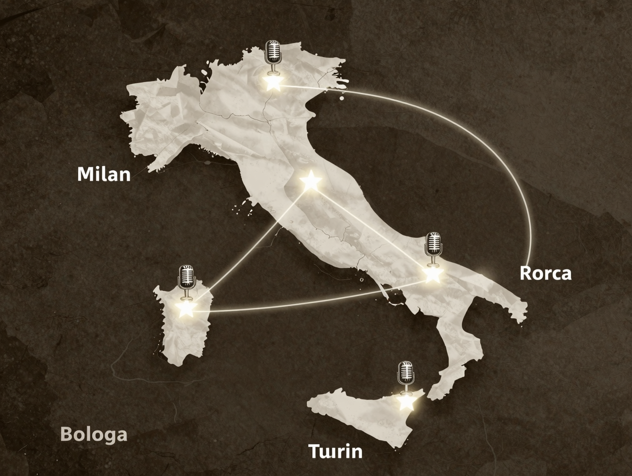 Le tappe del tour infinito nella penisola